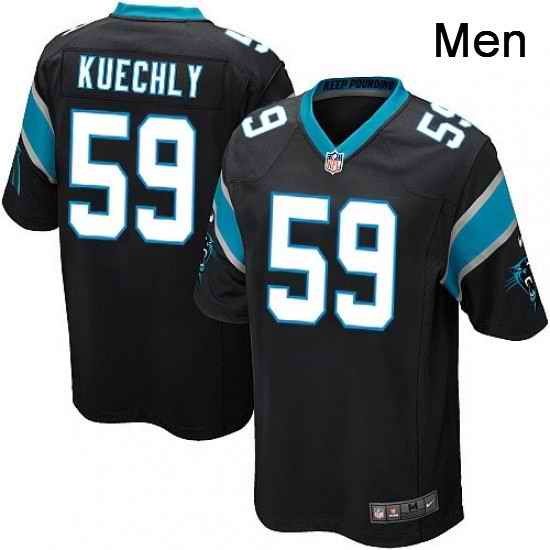 Mens Nike Carolina Panthers 59 Luke Kuechly Game Black Team Color NFL Jersey